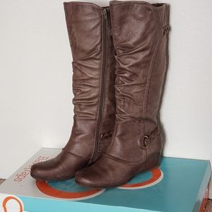 Round Toe Boots Below Knee